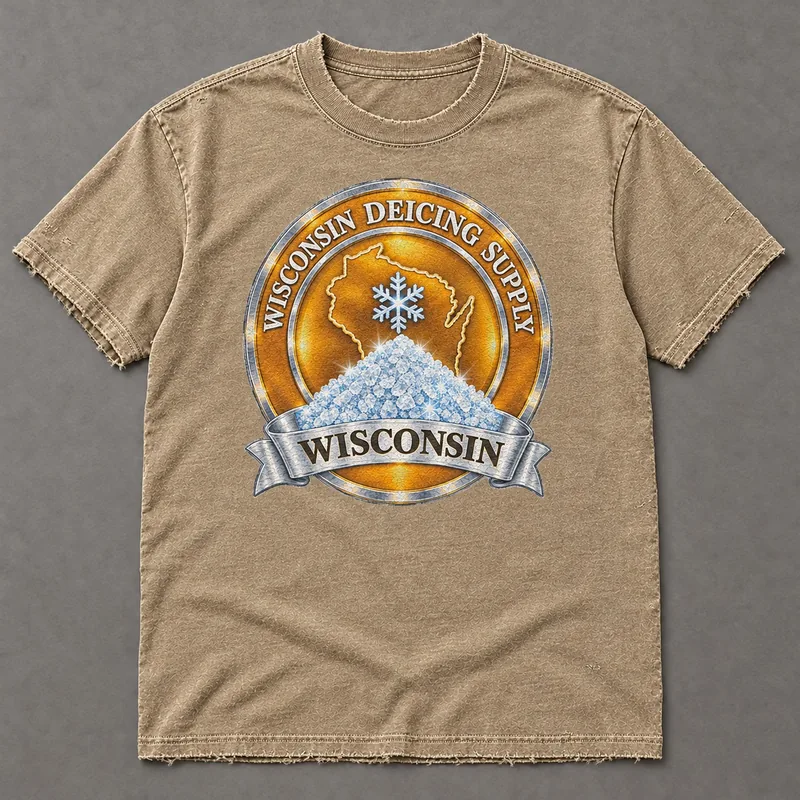 Wisconsin Deicing Supply tee with state badge